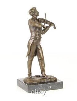 Antique Sculpture En Bronze De Johann Strauss Sur Un Marbre Noir Signée