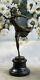 Art Déco Bronze Danseuse, Signée Degas Ouvre Sur Marbre Base Sculpture Figurine