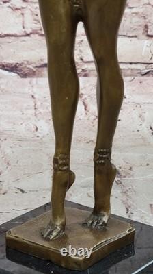 Art Déco Signée Danseur Danseuse Bronze Sculpture Marbre Statue Figurine Solde