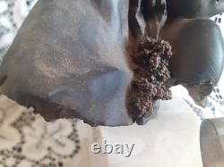 Arte Romera statue de mariage signé en bronze massif socle en marbre Carrare