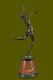 Belle Sculpture À Bronze Doré Sur Socle À Marbre Signé D H Chiparus 61cm Figur