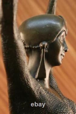 Bronze Art Artisanal Danseuse Figuratif Marbre Sculpture Signée Chiparus Cadeau