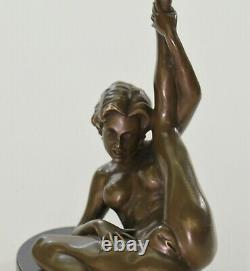 Bronze Érotique Sculpture Chair Art Sexe Statue Signé Déco Marbre Figurine