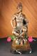 Bronze Marbre Sculpture Romain Dieu Guerrier Statue Signé Picault Figurine Fonte