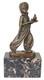 Bronze Oriental Serviteur 26 Cm Art Déco Bronze Sur Marbre Signé