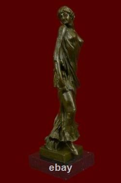 Bronze Sculpture Statue Signée Original Aldo Vitaleh 1920 Style Model Marbre Art
