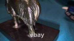 Bronze ancien ÉLÉPHANT signé Victor CREMION XIXe/XXe Socle marbre TBE