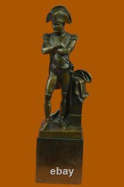 Buste En Bronze De Napoléon Bonaparte Signé RARE VINTAGE Sculpture En Marbre