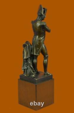 Buste En Bronze De Napoléon Bonaparte Signé RARE VINTAGE Sculpture En Marbre