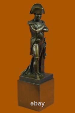 Buste En Bronze De Napoléon Bonaparte Signé RARE VINTAGE Sculpture En Marbre