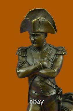 Buste En Bronze De Napoléon Bonaparte Signé RARE VINTAGE Sculpture En Marbre
