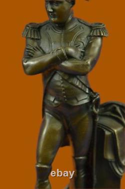 Buste En Bronze De Napoléon Bonaparte Signé RARE VINTAGE Sculpture En Marbre