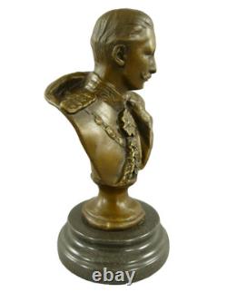 Buste L'empereur Guillaume II en bronze sur unsocle en marbre d'après Gladenbeck