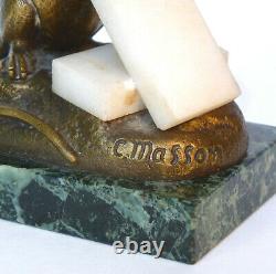 Clovis Edmond Masson souris aux sucres bronze et marbre 19e sculpteur animalier