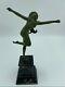 Danseuse En Bronze Par Morante Art Deco 1930 Marbre Femme A La Chevelure H3719