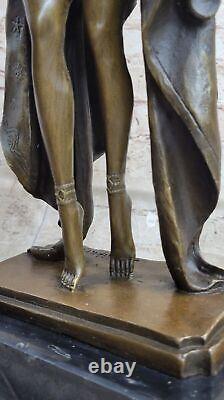 Dimitri Chiparus Bronze Almeria Art Déco Sculpture Signée Sur Marbre Base