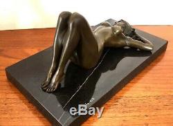 Érotique Bronze Akt- Figure en Bronze sur Base en Marbre Signé Raymondo Numéroté