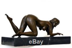 Érotique Figure en Bronze Nu Signé Raymondo Sur Base en Marbre Numérotée 1/10