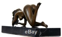 Érotique Figure en Bronze Nu Signé Raymondo Sur Base en Marbre Numérotée 1/10