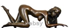 Érotique Figure en Bronze Nu Signé Raymondo Sur Base en Marbre Numérotée 2/10