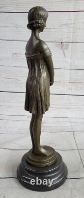 Fait Bronze Sculpture Marbre Milo Par Signée Original Élégant Classique Solde