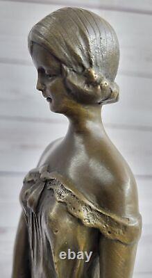 Fait Bronze Sculpture Marbre Milo Par Signée Original Élégant Classique Solde