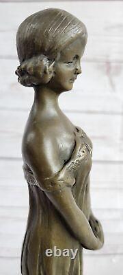Fait Bronze Sculpture Marbre Milo Par Signée Original Élégant Classique Solde