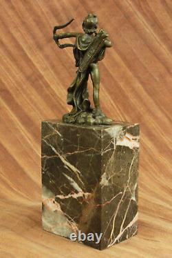 Fait Bronze Sculpture Solde Base Marbre Apollo Milo Original Signé Figurine