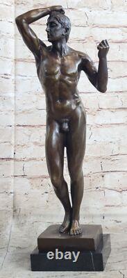 Fait Bronze Sculpture Solde Domestique Deco Art Marbre Mâle Chair Rodin Signée