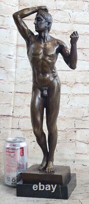 Fait Bronze Sculpture Solde Domestique Deco Art Marbre Mâle Chair Rodin Signée