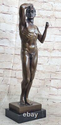 Fait Bronze Sculpture Solde Domestique Deco Art Marbre Mâle Chair Rodin Signée
