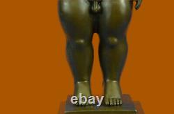 Fait Cubby Mâle Bronze Sculpture Signée Original Milo Marbre Figurine Nr