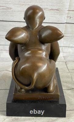 Fait Cubby Mâle Bronze Sculpture Signée Original Milo Marbre de Figurine