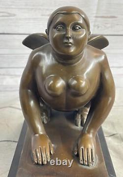 Fait Cubby Mâle Bronze Sculpture Signée Original Milo Marbre de Figurine