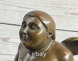 Fait Cubby Mâle Bronze Sculpture Signée Original Milo Marbre de Figurine