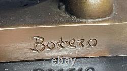 Fait Cubby Mâle Bronze Sculpture Signée Original Milo Marbre de Figurine