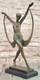 Fayral Statue Sculpture Bronze Art D&eacute;co Fille Nue Danseuse Sign&eacute;e Base Marbre