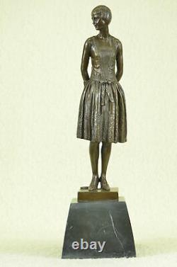 Figurine 7.3kg Signée Original Mom Housewife Marbre Décor Bronze Sculpture Art