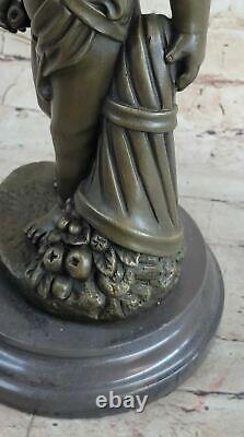 Français Bronze Sculpture Garçon Auguste Moreau Signé Sur Marbre Base 14 Decor