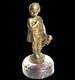 Frecourt Statue Bronze Art Deco Fillette &Agrave; L'ours En Peluche Sur Marbre