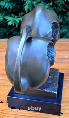 Grand Taureau De Combat Bronze Moderniste Socle Marbre Signé Milo Tauromachie