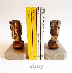H. Moreau Dit Franjou Serre-livres Sculpture Éléphant Régule Patine Bronze