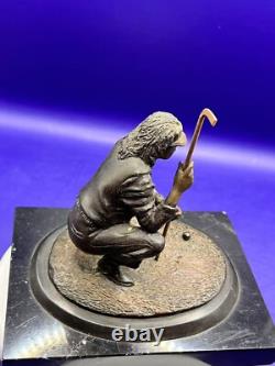Jeu de golf golf sport sculpture bronze base marbre signée L, Charles