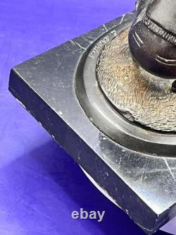 Jeu de golf golf sport sculpture bronze base marbre signée L, Charles