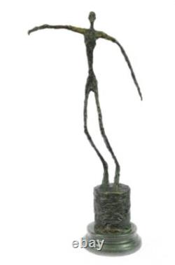 Merveilleux Bronze Sculpture Signée Ouvre Fonte Marbre Figurine Base Affaire