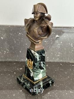 NAPOLÉON 1er Bonaparte HOUDON très Rare Buste Bronze Marbre 19e Siècle