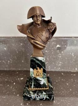 NAPOLÉON 1er Bonaparte HOUDON très Rare Buste Bronze Marbre 19e Siècle