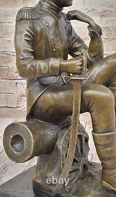 Napoléon Bonaparte Signée Original Bronze Métal Marbre Sculpture Statue Figurine