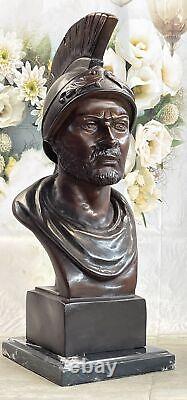 Odysseus Grec Guerrier Romain Soldat Signée Bronze Art Sculpture Statue Marbre