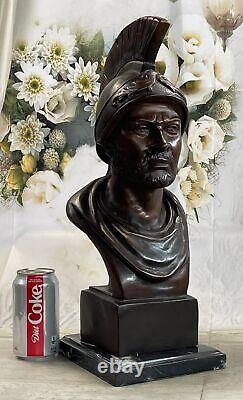 Odysseus Grec Guerrier Romain Soldat Signée Bronze Art Sculpture Statue Marbre